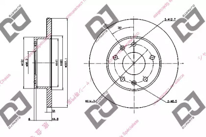 Тормозной диск DJ PARTS BD1715